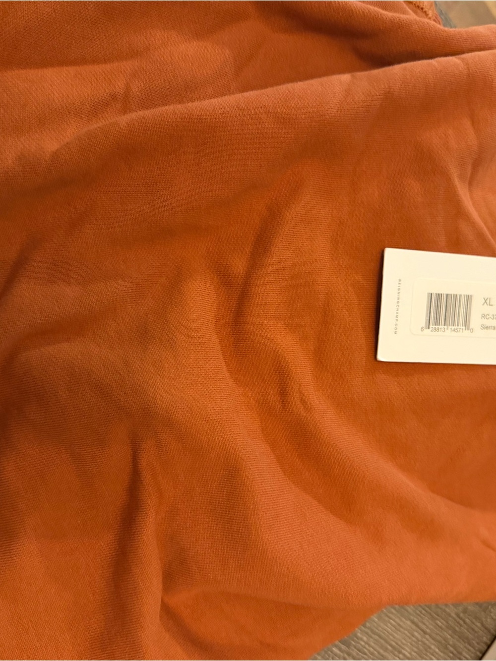 Women's Lightweight Crewneck Top - Rust Orange